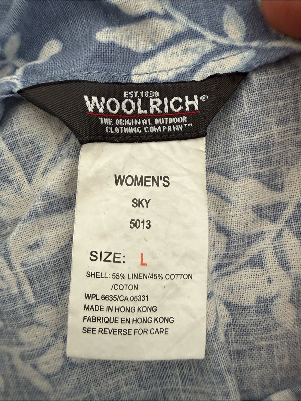 Woolrich Blue Floral Tie-Waist Skirt - Picture 4 of 4